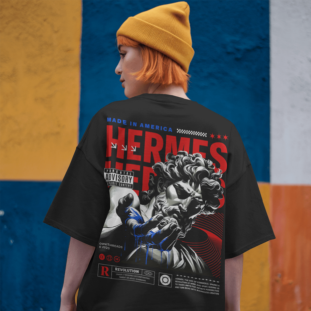 American Hermes - Oversize Deep Drop Shoulder Tee