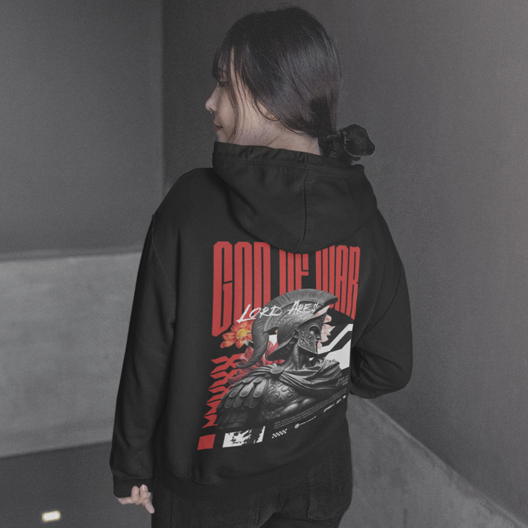 Ares the God of War - Oversized Streetwear Fleece Hoodie