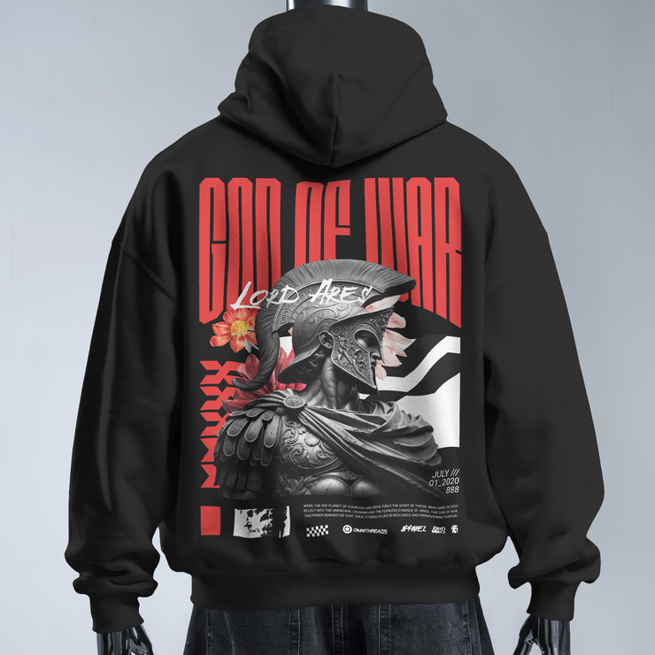 Ares the God of War - Oversized Streetwear Fleece Hoodie