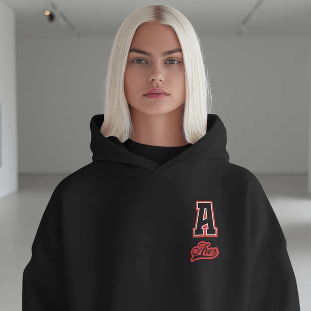 Ares the God of War - Oversized Streetwear Fleece Hoodie