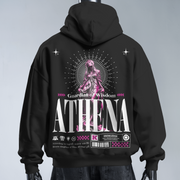 Athena the Guardian of Wisdom - Oversized Streetwear Fleece Hoodie