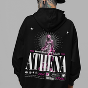 Athena the Guardian of Wisdom - Oversized Streetwear Fleece Hoodie