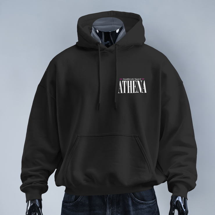 Athena the Guardian of Wisdom - Oversized Streetwear Fleece Hoodie