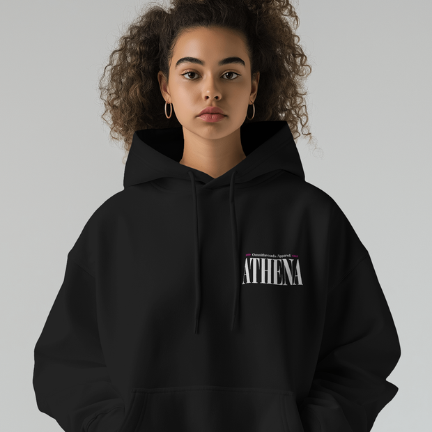 Athena the Guardian of Wisdom - Oversized Streetwear Fleece Hoodie