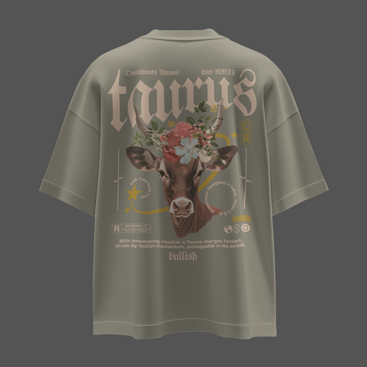 Bullish Taurus - Oversize Deep Drop Shoulder Tee