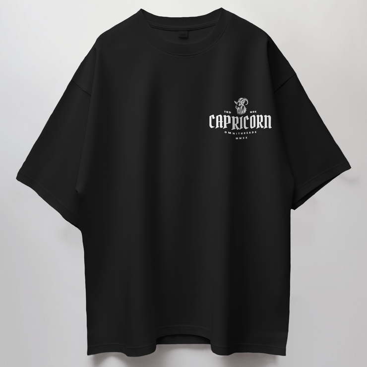 Capricorn Climbs Mountain - Oversize Deep Drop Shoulder Tee