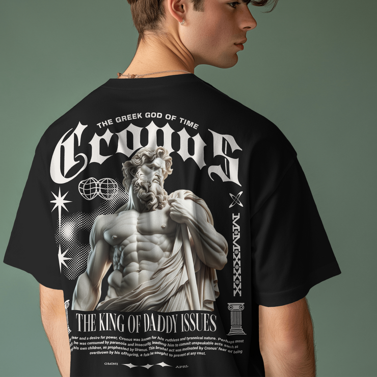 Cronus of Saturn - Oversize Deep Drop Shoulder Tee