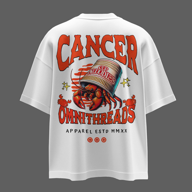 Cup of Crabby Cancer - Oversize Deep Drop Shoulder Tee