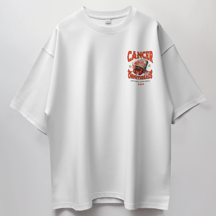 Cup of Crabby Cancer - Oversize Deep Drop Shoulder Tee