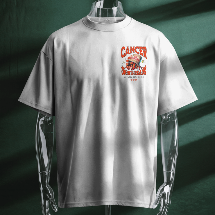 Cup of Crabby Cancer - Oversize Deep Drop Shoulder Tee