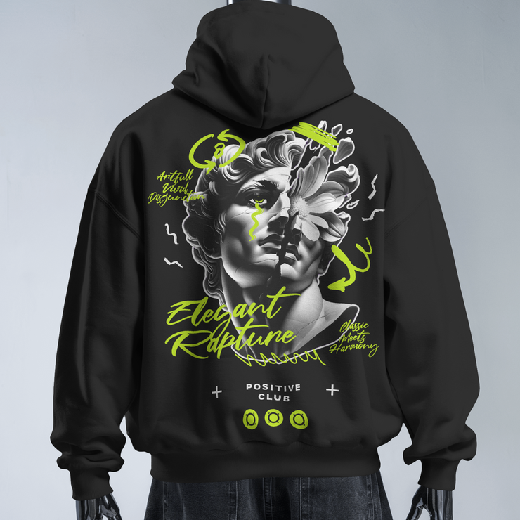 Elegant Rapture - Oversized Streetwear Fleece Hoodie