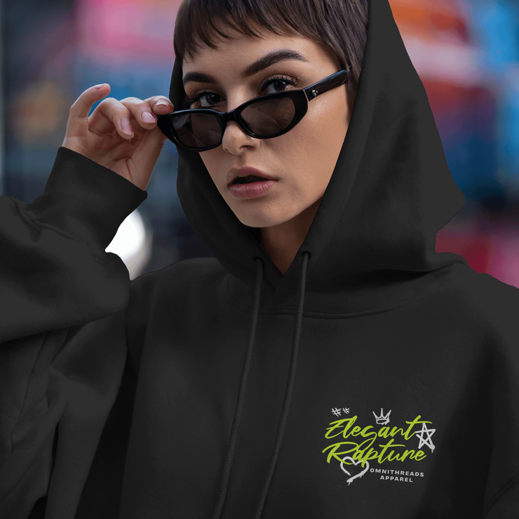 Elegant Rapture - Oversized Streetwear Fleece Hoodie