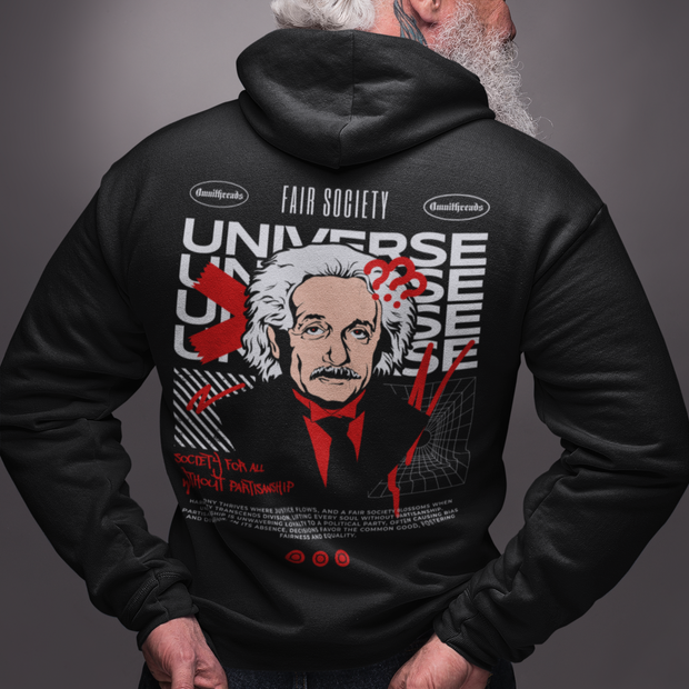 Albert Einstein - Oversized Streetwear Fleece Hoodie