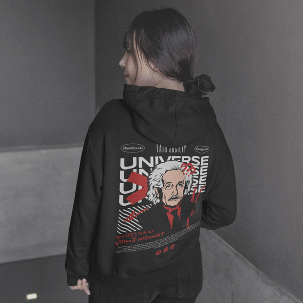 Albert Einstein - Oversized Streetwear Fleece Hoodie