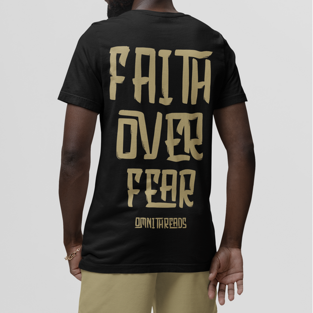 Faith Over Fear Astro - Oversize Deep Drop Shoulder Tee