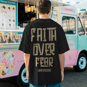 Faith Over Fear Astro - Oversize Deep Drop Shoulder Tee