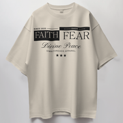 Faith Over Fear Minimal - Oversize Deep Drop Shoulder Tee