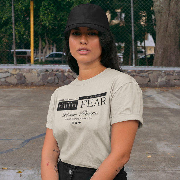 Faith Over Fear Minimal - Oversize Deep Drop Shoulder Tee