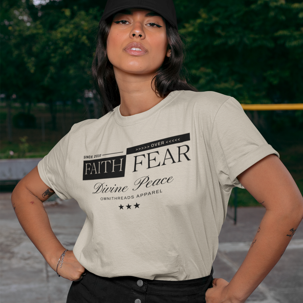 Faith Over Fear Minimal - Oversize Deep Drop Shoulder Tee