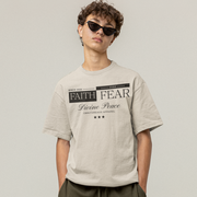 Faith Over Fear Minimal - Oversize Deep Drop Shoulder Tee