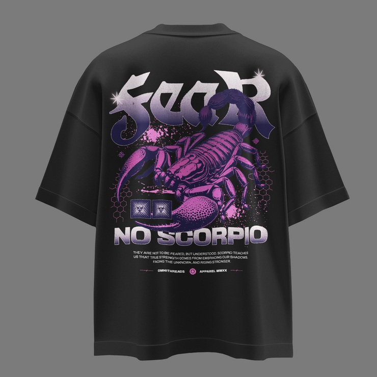 Fear No Scorpio - Oversize Deep Drop Shoulder Tee