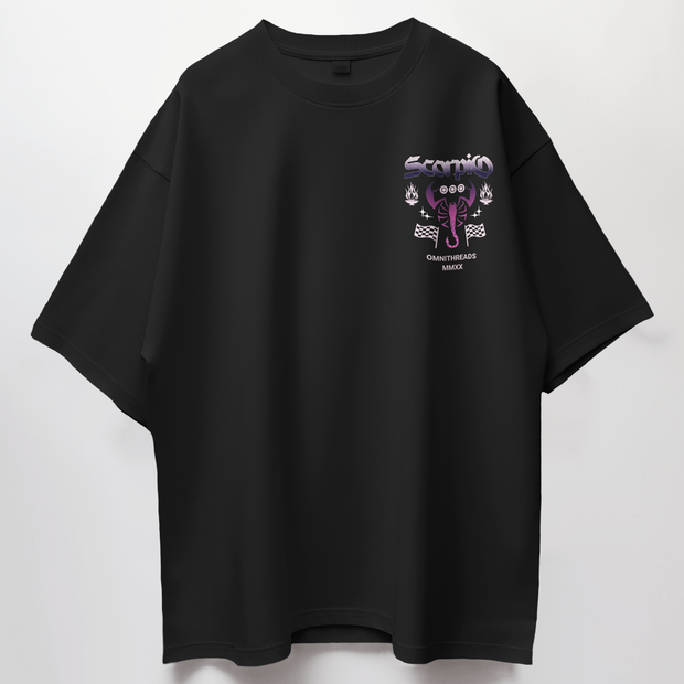 Fear No Scorpio - Oversize Deep Drop Shoulder Tee