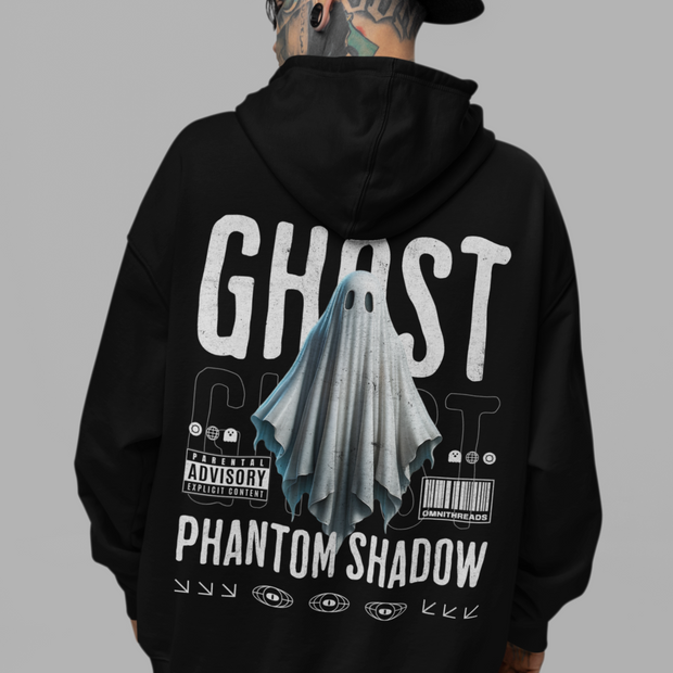 Ghost - Oversized Streetwear Fleece Hoodie