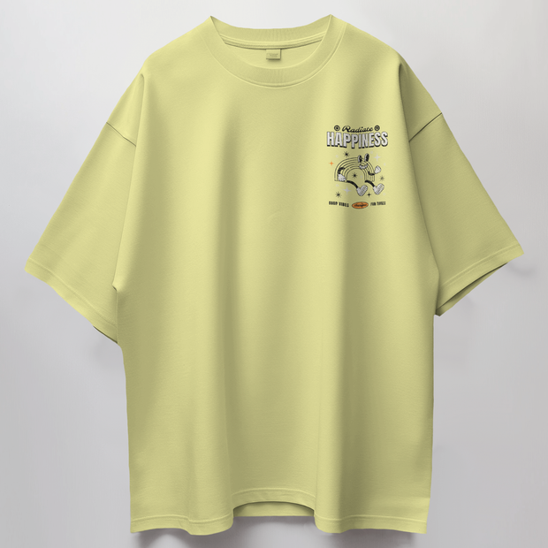 Happy Times - Oversize Deep Drop Shoulder Tee