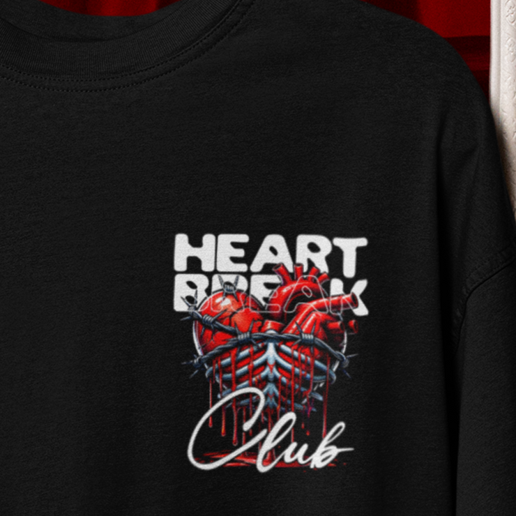 Heart Break Club - Oversize Deep Drop Shoulder Tee