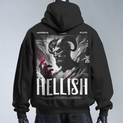 Hellish Hades - Oversized Streetwear Fleece Hoodie