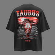 Home Of The Brave Taurus - Oversize Deep Drop Shoulder Tee