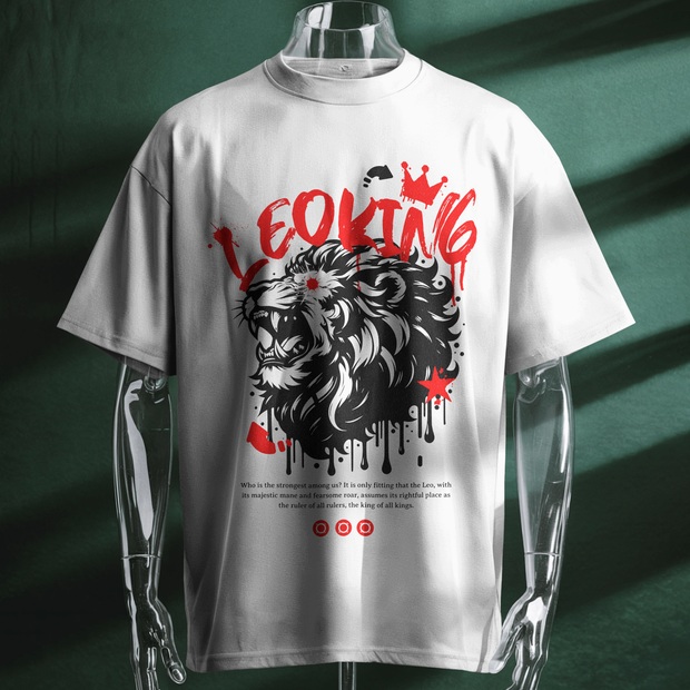 Leo King - Oversize Deep Drop Shoulder Tee