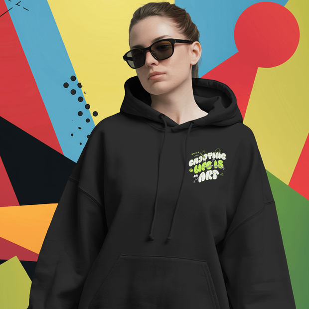 Life Is Art - Oversized Streetwear Fleece Hoodie