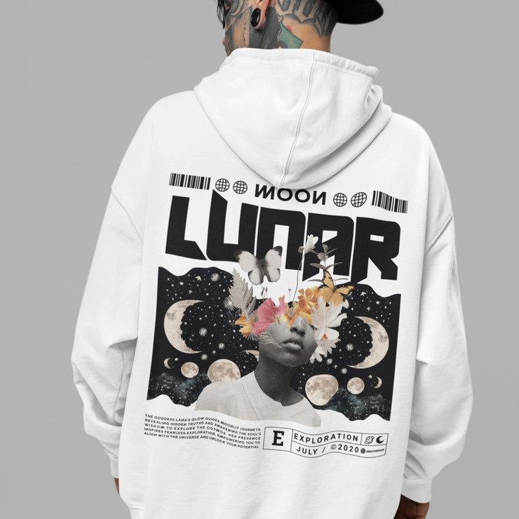 Lunas Moon - Oversized Streetwear Fleece Hoodie