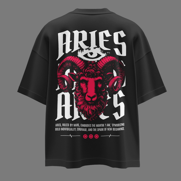 Martian Aries - Oversize Deep Drop Shoulder Tee