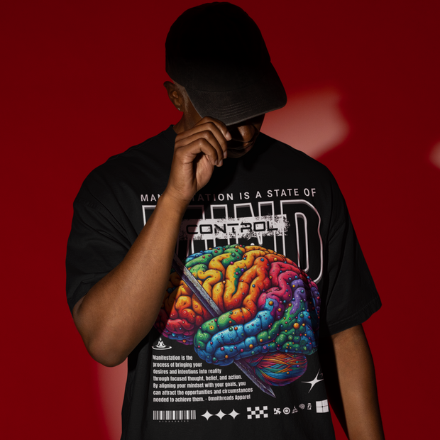 Mind Control - Oversize Deep Drop Shoulder Tee