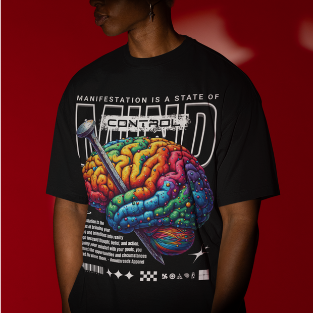 Mind Control - Oversize Deep Drop Shoulder Tee