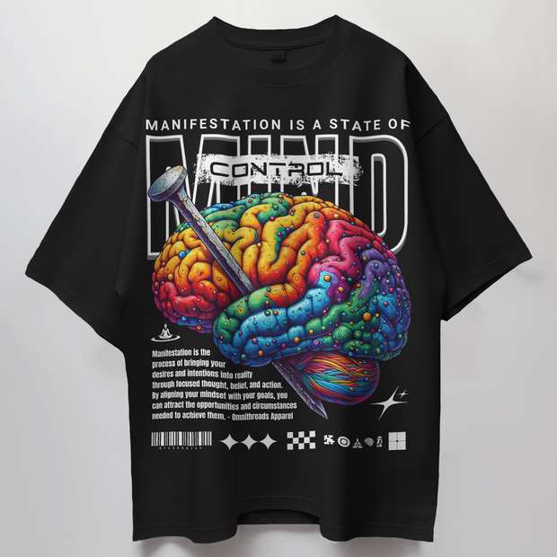 Mind Control - Oversize Deep Drop Shoulder Tee