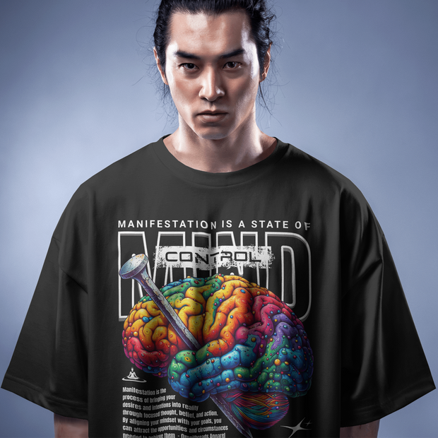 Mind Control - Oversize Deep Drop Shoulder Tee