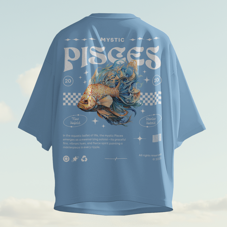 Mystic Pisces - Oversize Deep Drop Shoulder Tee