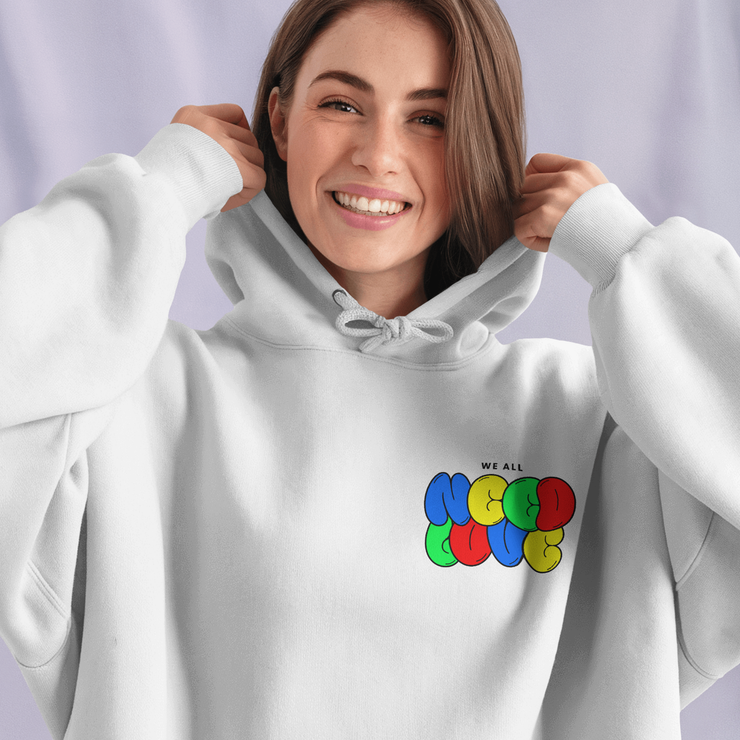 We All Need Love - Oversized Streetwear Fleece Hoodie