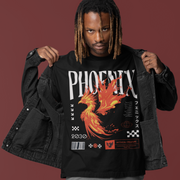 Phoenix Rising - Oversize Deep Drop Shoulder Tee