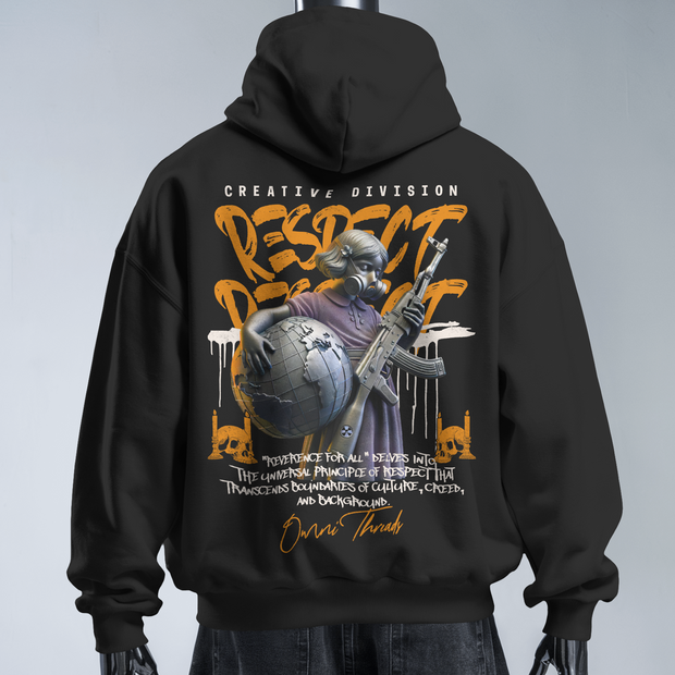 Respect - Oversized Streetwear Fleece Hoodie