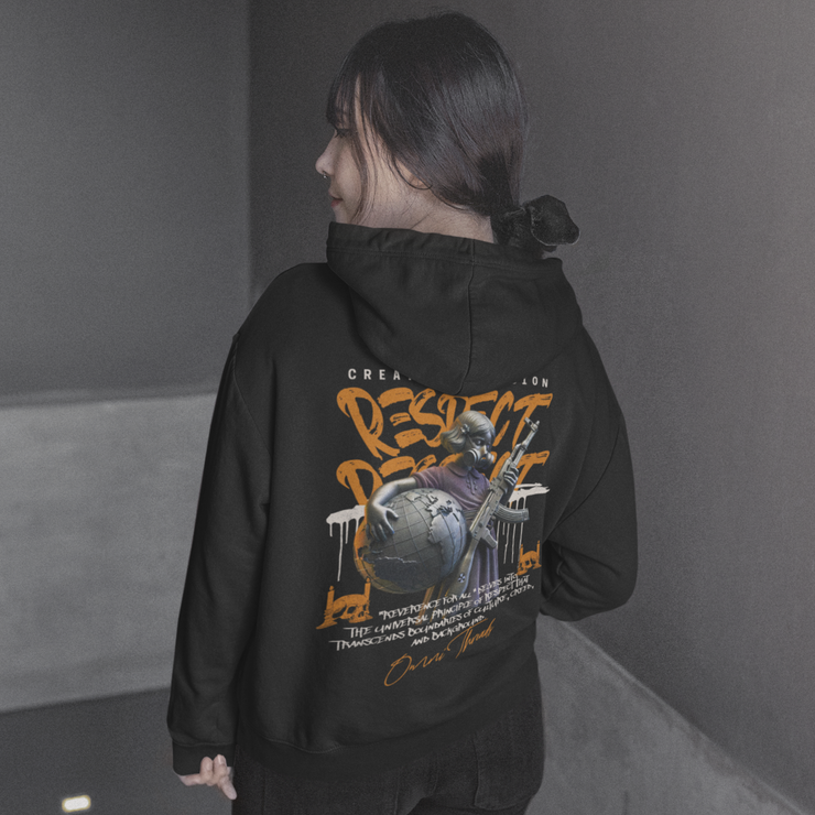 Respect - Oversized Streetwear Fleece Hoodie