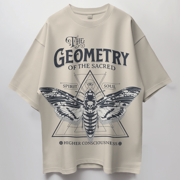 Sacred Geometry - Oversize Deep Drop Shoulder Tee