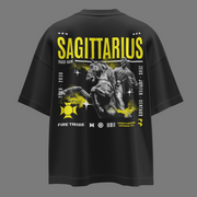 Sagittarius Fire Tribe - Oversize Deep Drop Shoulder Tee