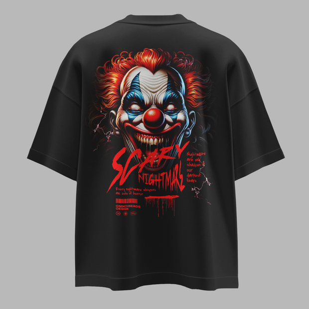 Jester Archetype 3: Scary Nightmare - Oversize Deep Drop Shoulder Tee