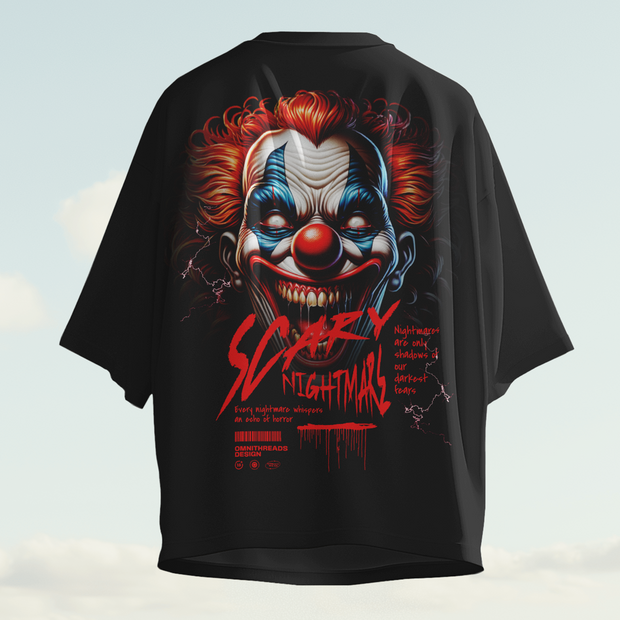 Jester Archetype 3: Scary Nightmare - Oversize Deep Drop Shoulder Tee