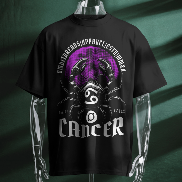 Sixty Nine Cancers - Oversize Deep Drop Shoulder Tee