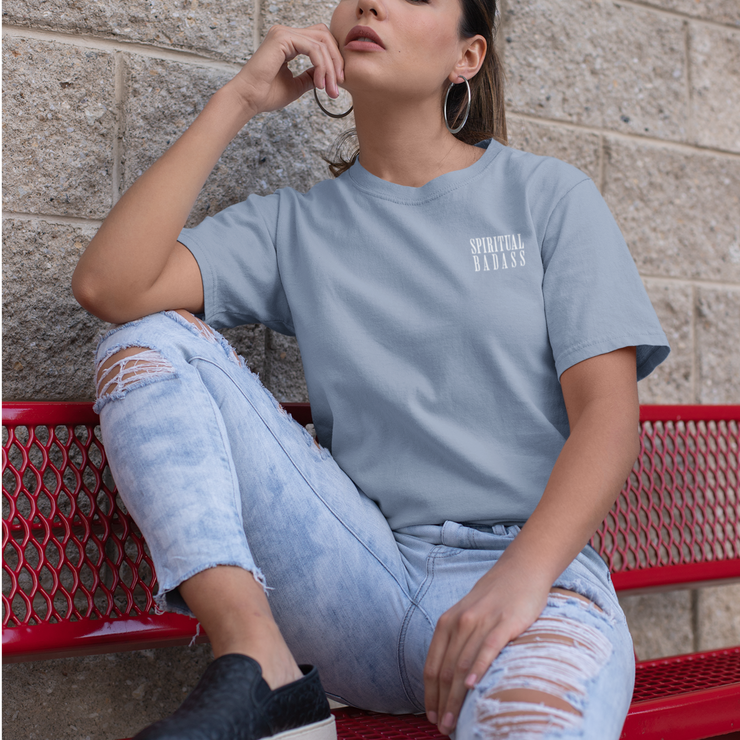 Spiritual Badass - Oversize Deep Drop Shoulder Tee